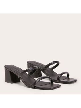 Everlane Shoes 6.5 Double Strap Heel Black